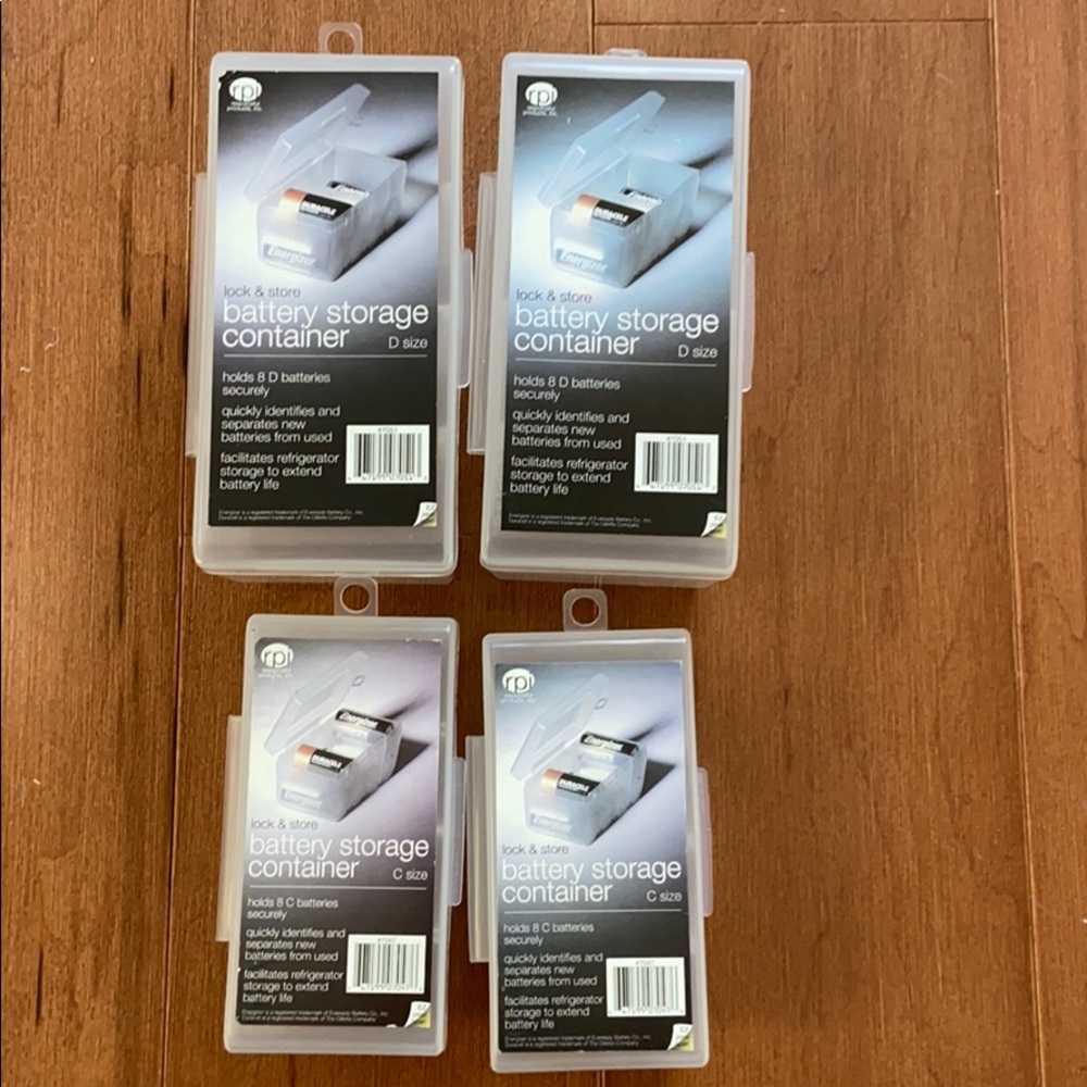 Battery storage containers
